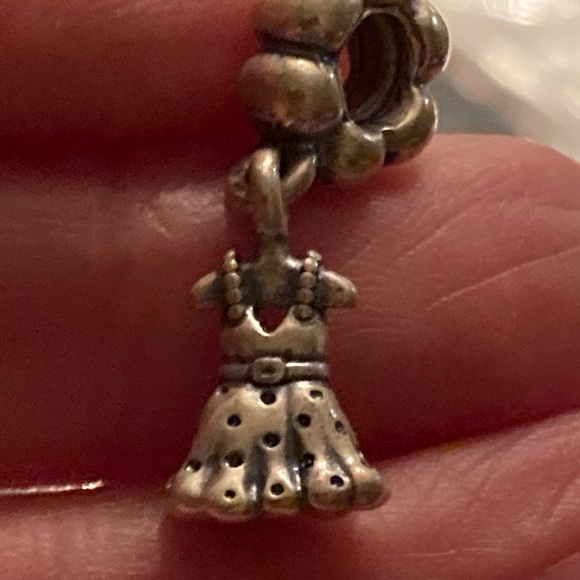 Pandora Jewelry - Pandora Retired 925 Sterling Silver Charm is the “Party Girl Dress Dangle”